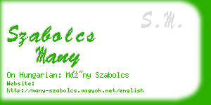 szabolcs many business card